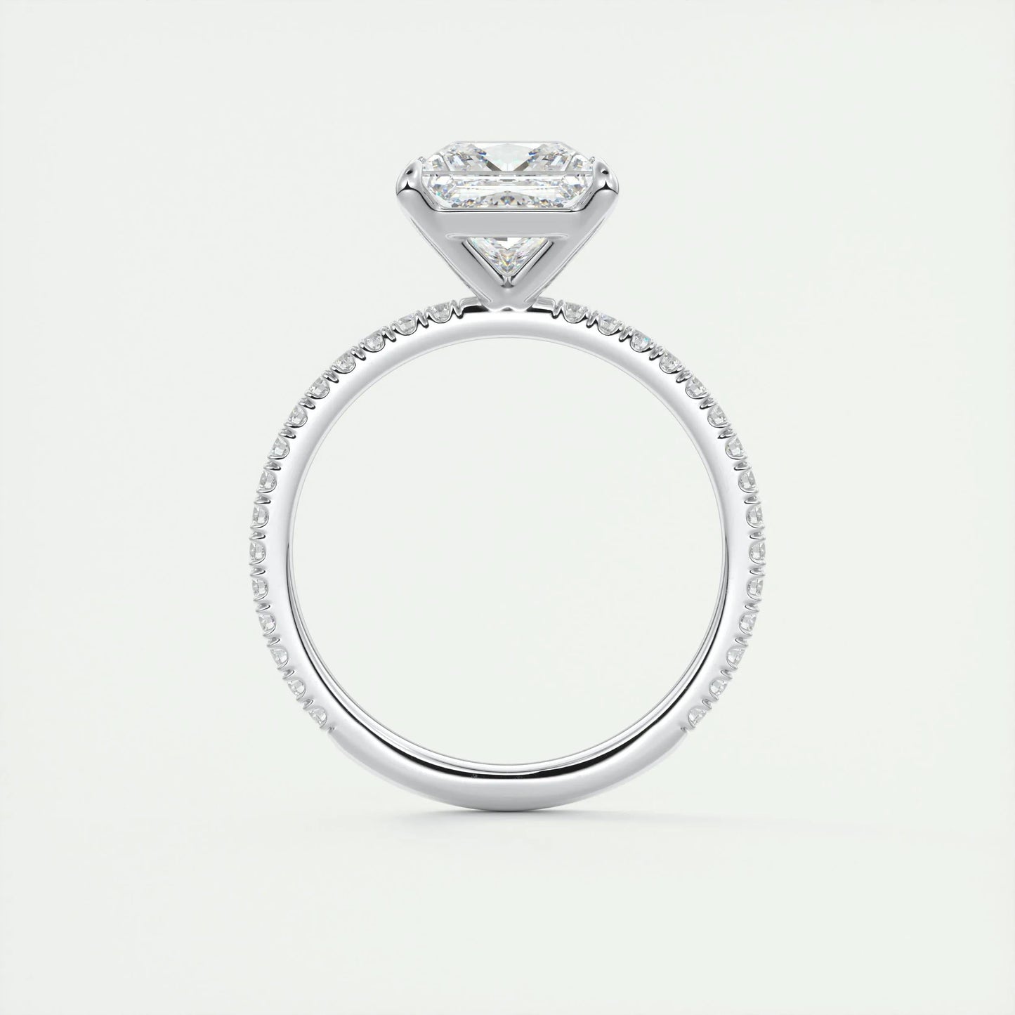 2 CT Princess Solitaire CVD F/VS1 Diamond Engagement Ring