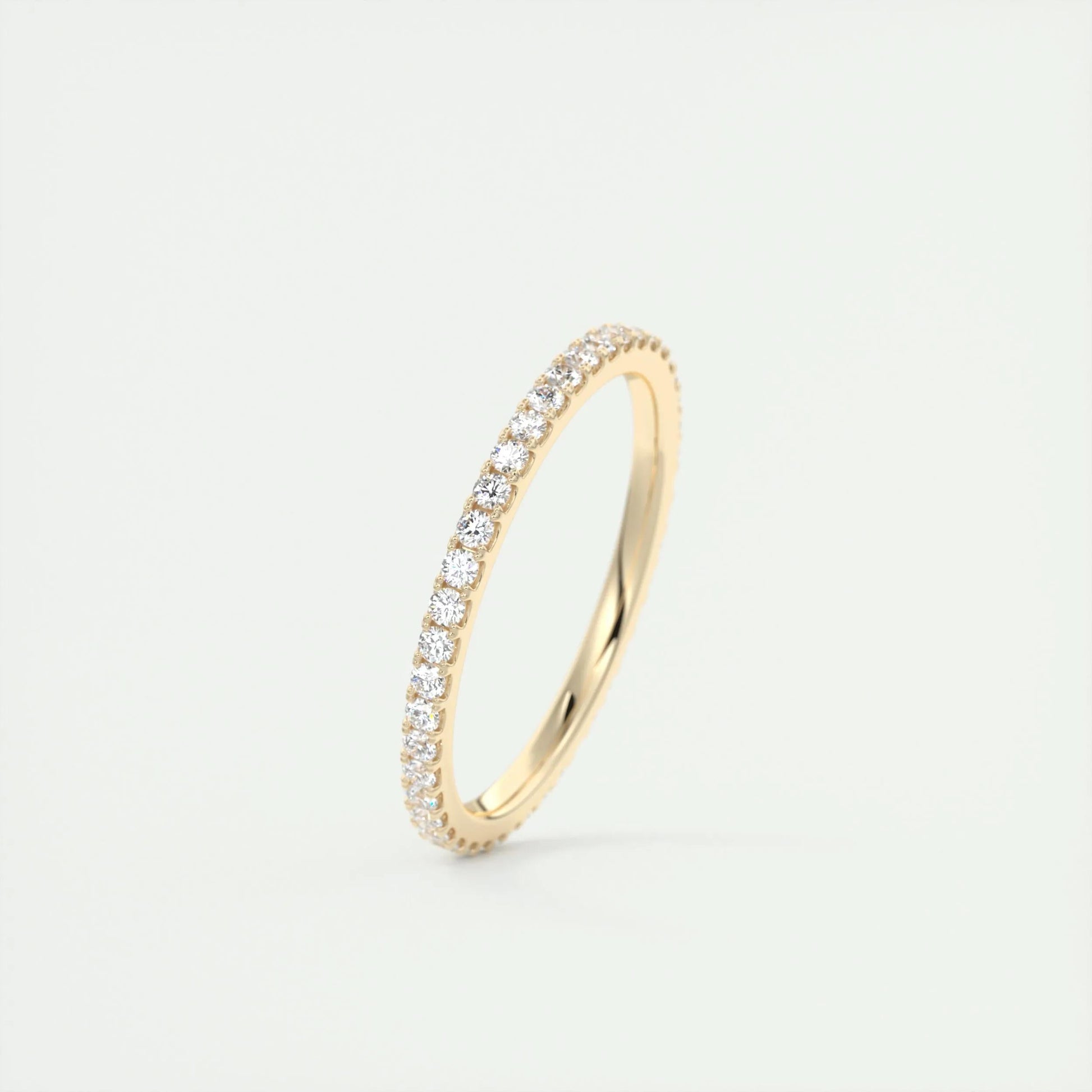 0.36 CT Round EF- VVS Diamond Full Eternity Wedding Band