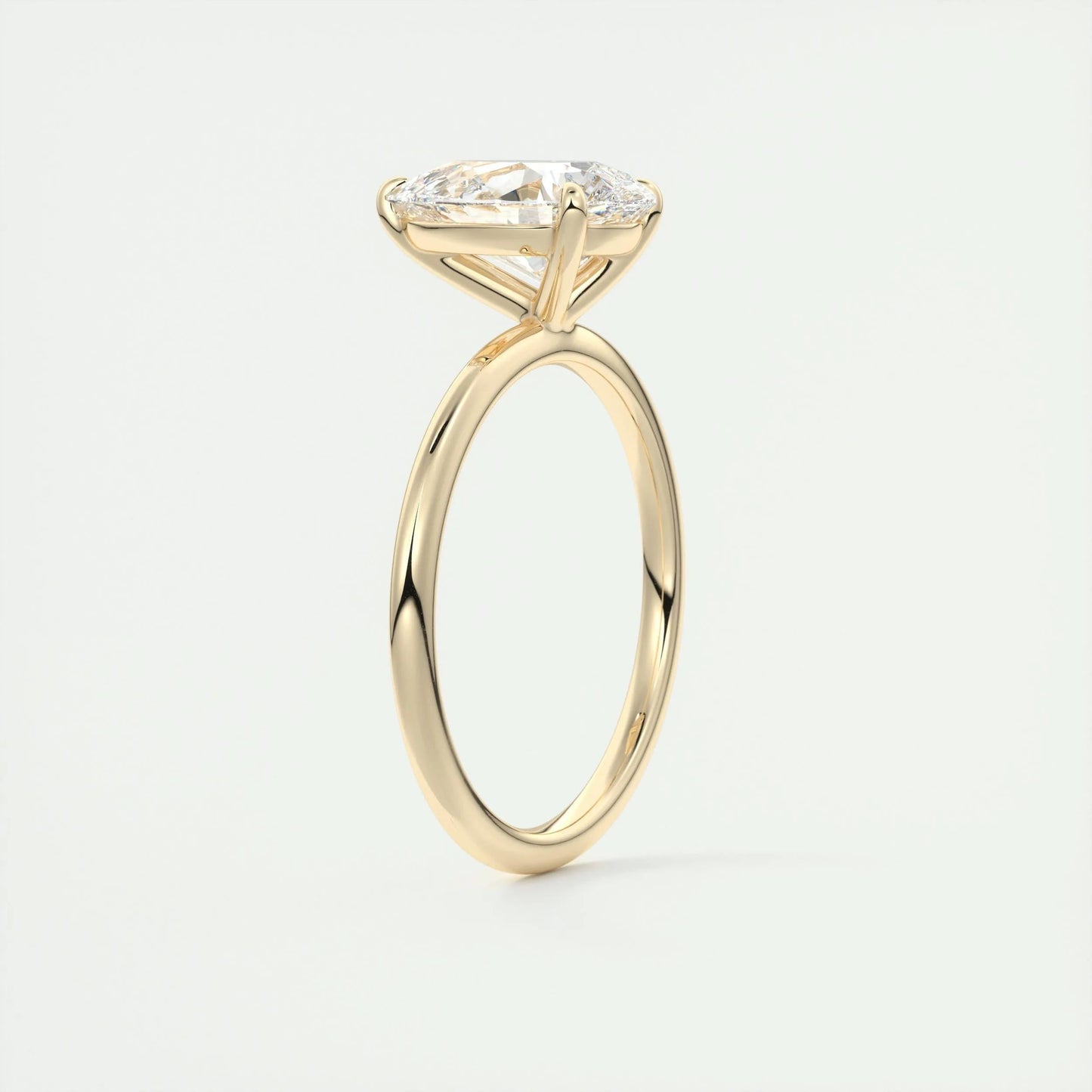 2 CT Pear Solitaire CVD F/VS1 Diamond Engagement Ring