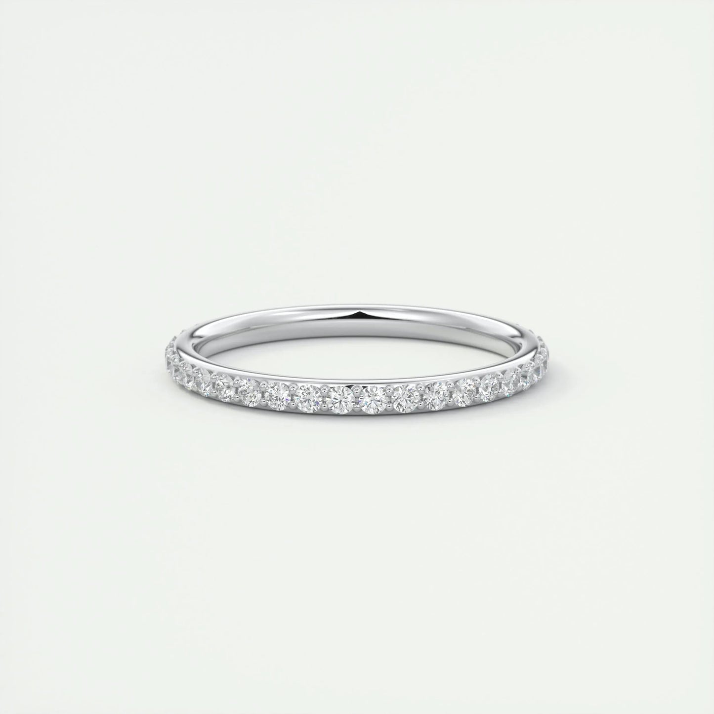 0.74 CT Round Full Eternity CVD EF/VVS Diamond Wedding Band