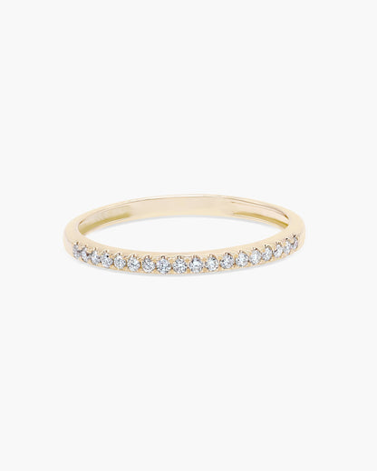 0.18ct Round EF- VVS Diamond Half Eternity Wedding Band