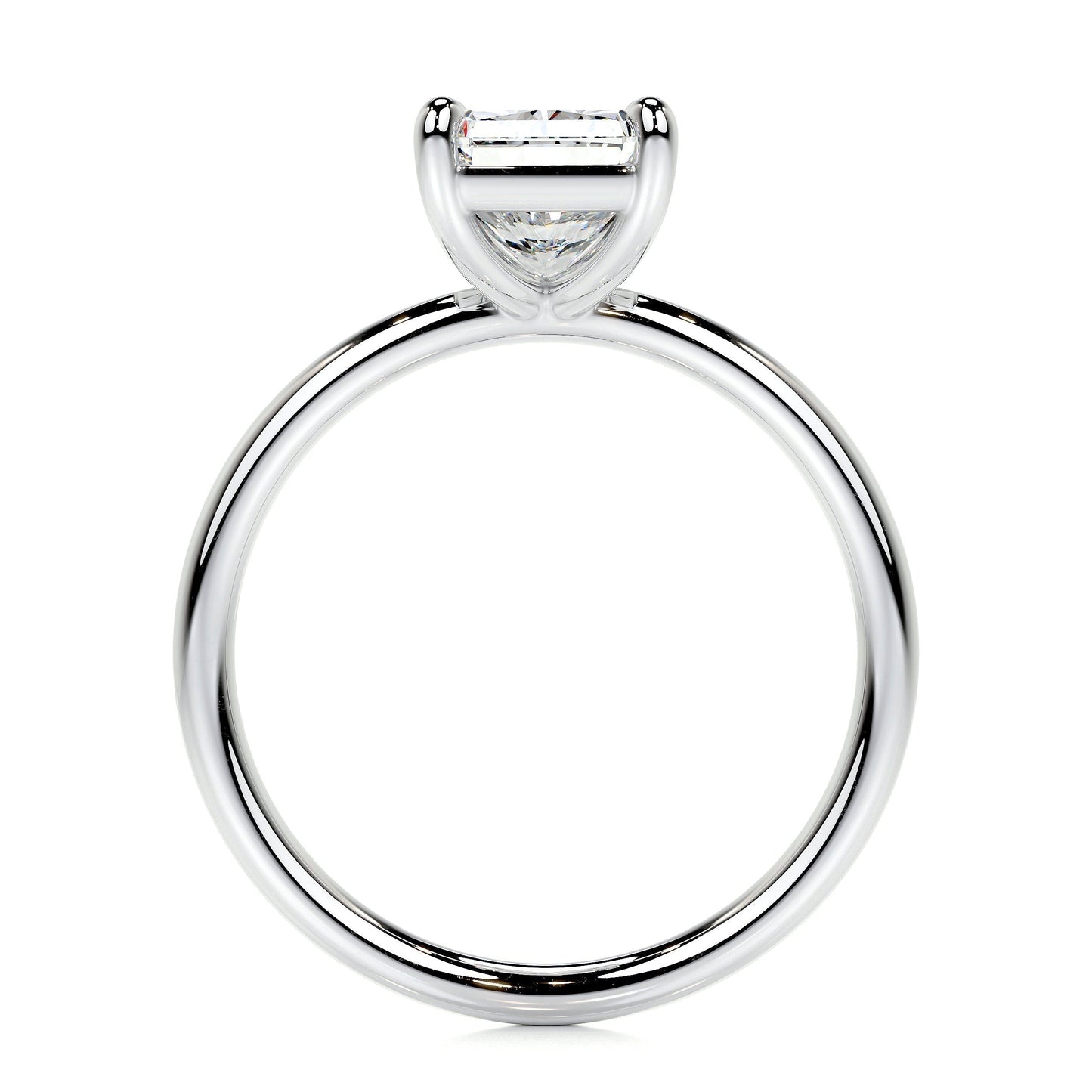 2.0 CT Radiant Solitaire CVD E/VS2 Diamond Engagement Ring