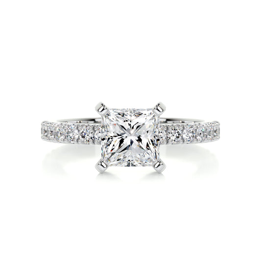 1.50 CT Princess Solitaire CVD G/VS2 Diamond Engagement Ring