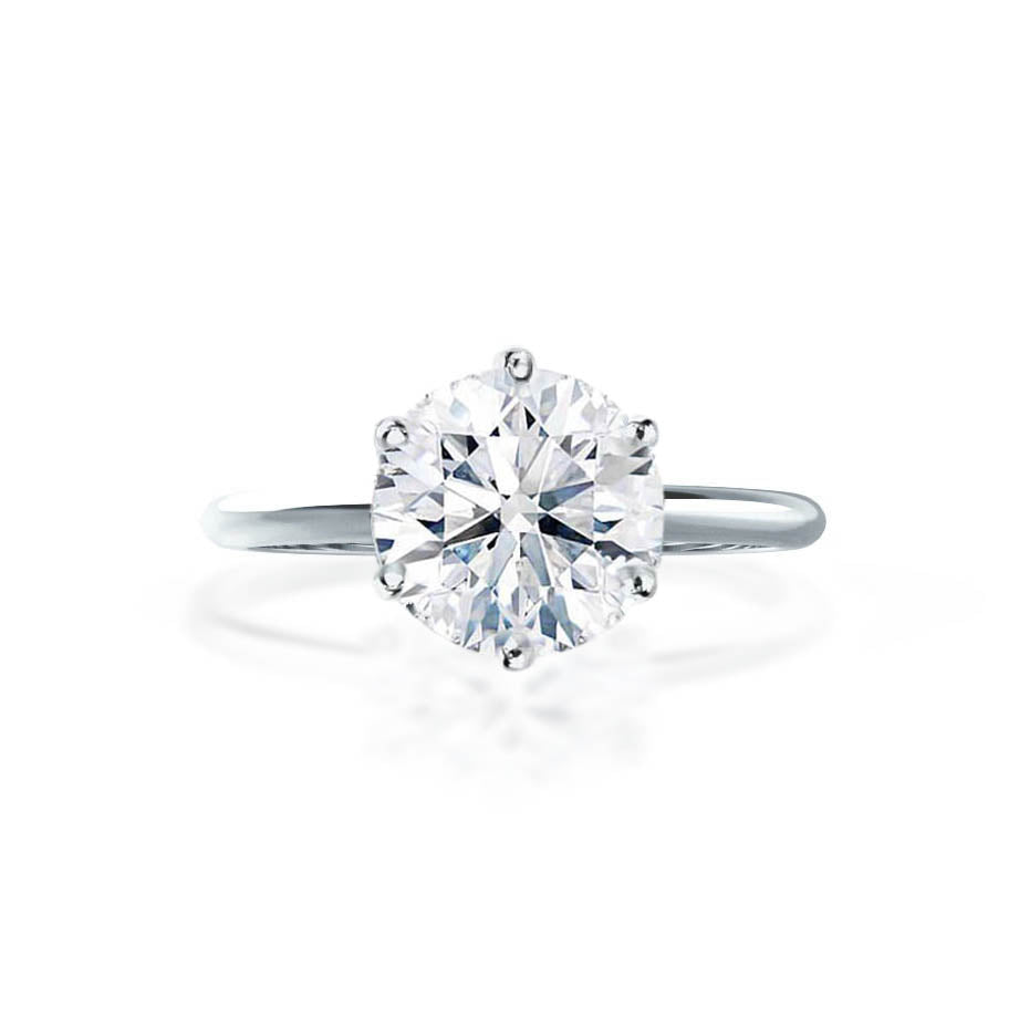 2.50 CT Round Solitaire CVD E/VVS2 Diamond Engagement Ring