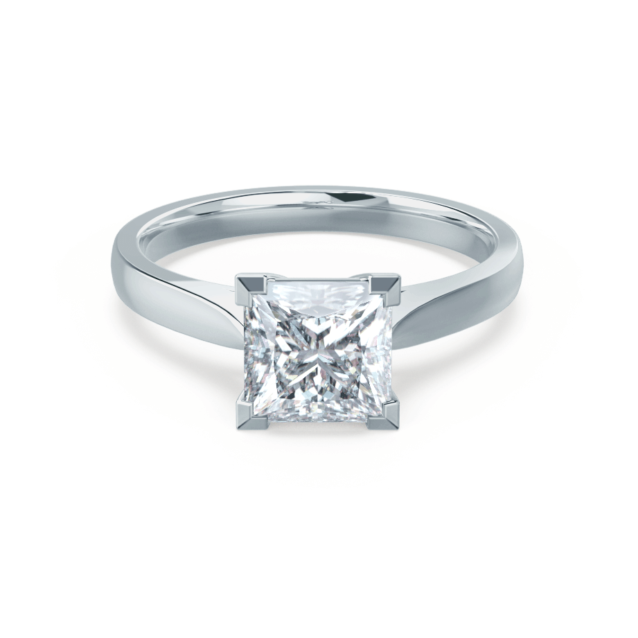 1.5 CT Princess Solitaire Lab Grown Diamond Engagement Ring