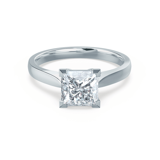 1.5 CT Princess Solitaire Lab Grown Diamond Engagement Ring