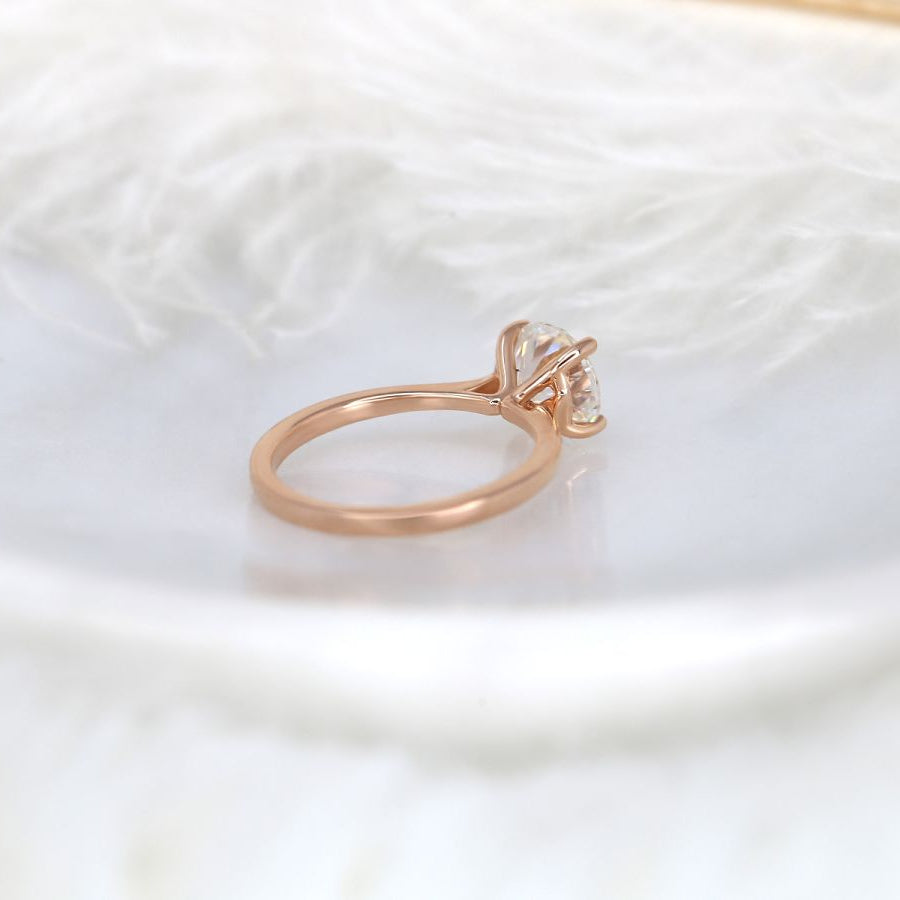 Stunning 2.0 CT Round Moissanite Engagement Ring with Solitaire Design 3